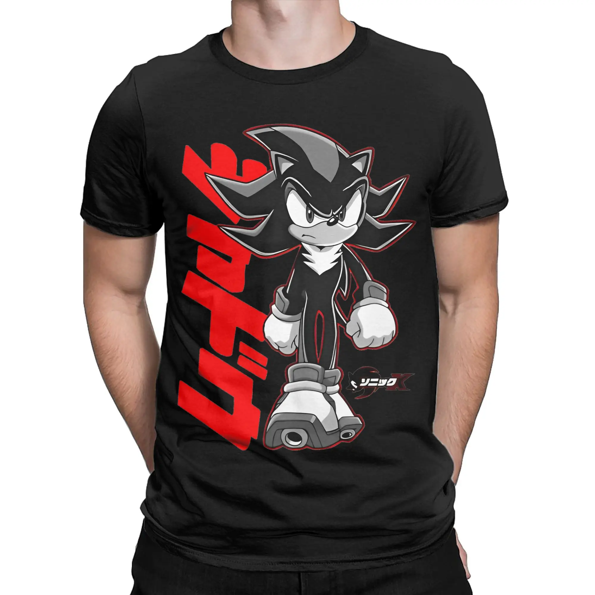 Novelty The Hedgehog X - Shadow's Path Vintage T-Shirt Men 100%Cotton Short Sleeve  Crewneck Summer Top Tee