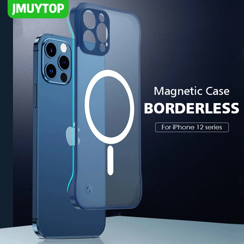 Magnetic Wireless Charging Case For iPhone 15 Pro Max Plus thin No Bumper Design with No Fingerprint Matte Back Cover mini