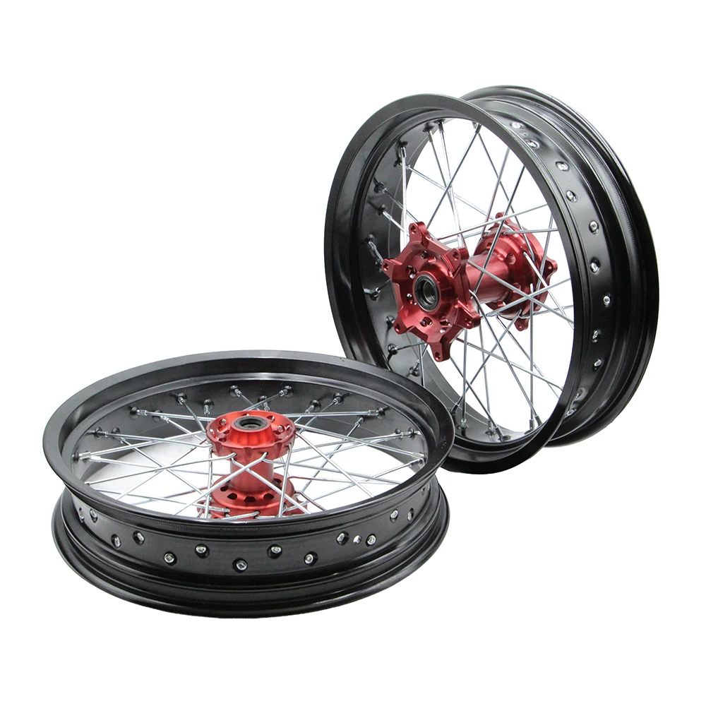 3.50x17 4.25x17 Spoked Aluminum Wheel Rim Set For KTM EXC EXC‑E SX SX‑F XCW 150 200 250 300 350 450 2003‑2018 Dirt Bike - view 5