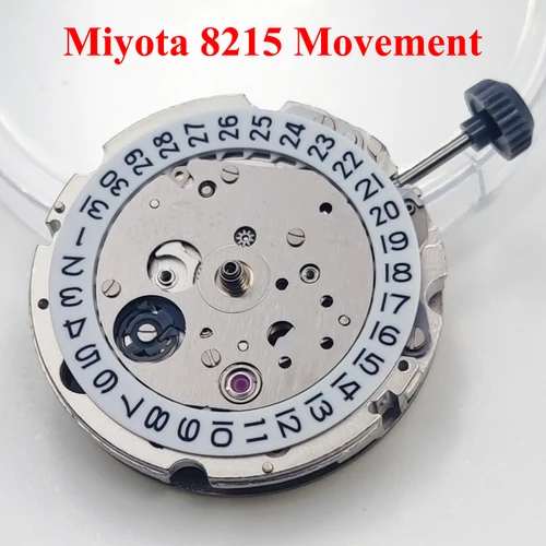 Imagen 1 del producto Movimiento de reloj japonés Miyota 8215, mecanismo de reemplazo automático, 21 joyas, piezas de herramientas de alta precisión, accesorios de repuesto para reloj
