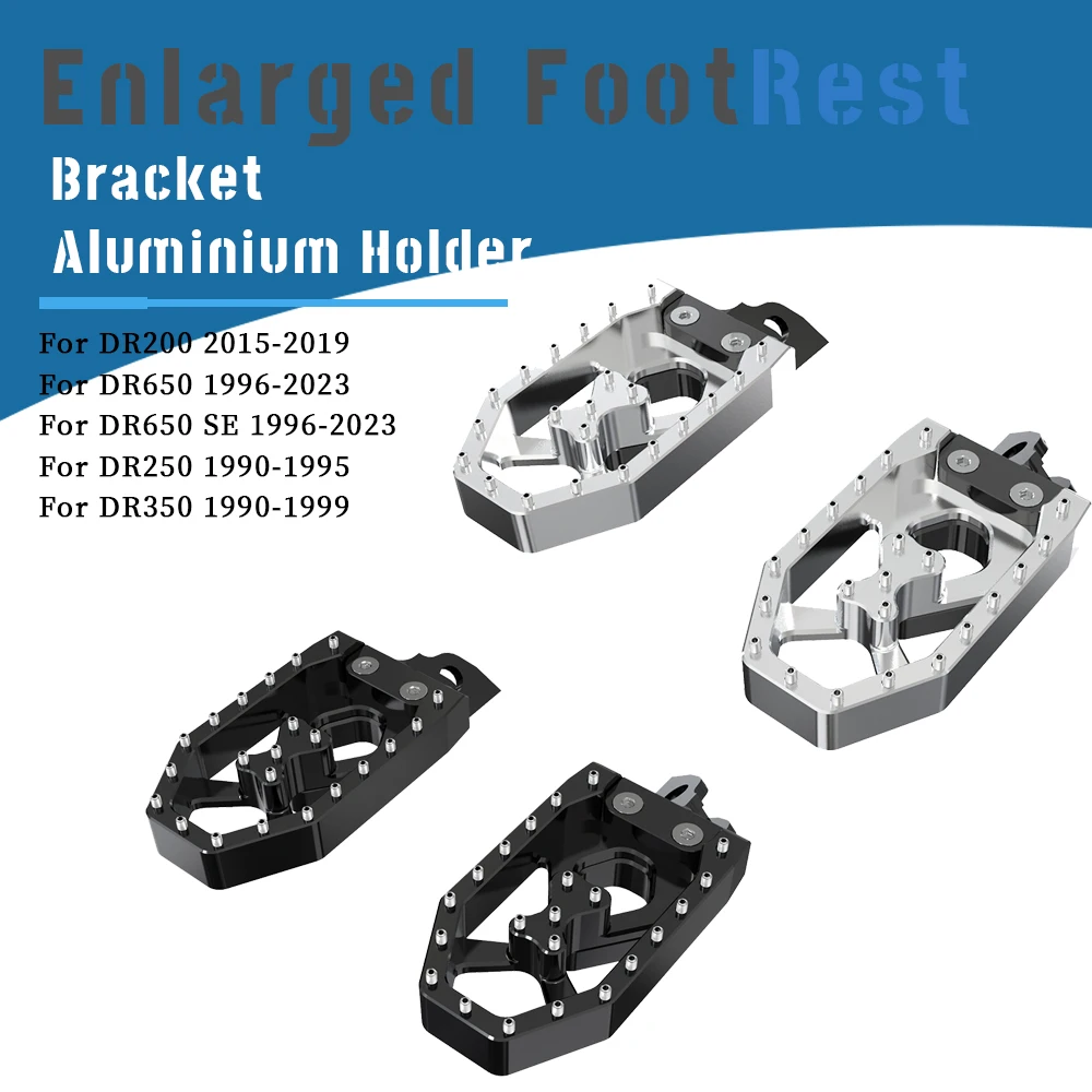 

For Suzuki DR650 /SE 1996-2021 2022 2023 DR200 2015-2019 DR250 DR350 1990-1999 CNC Enlarged FootRest Wide Fat Foot Pegs Pedals