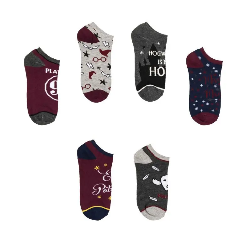 School of Witchcraft and Wizardry Harris Socks Cosplay Unisex Cartoon Printed Cotton Short Socks Boat Socks Leisure Sports Socks