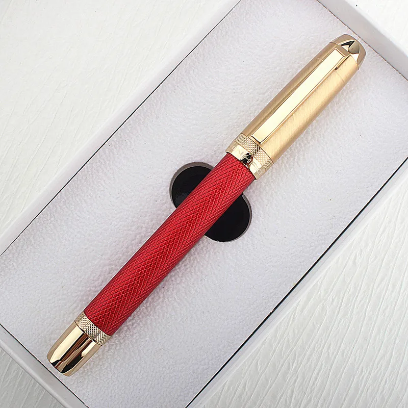 Jinhao 92 Metal Fountain Pen Guard Series EF/F/M Nib Luxury Gift Pens Writing Ink Pen Office School Supplies Red Gold