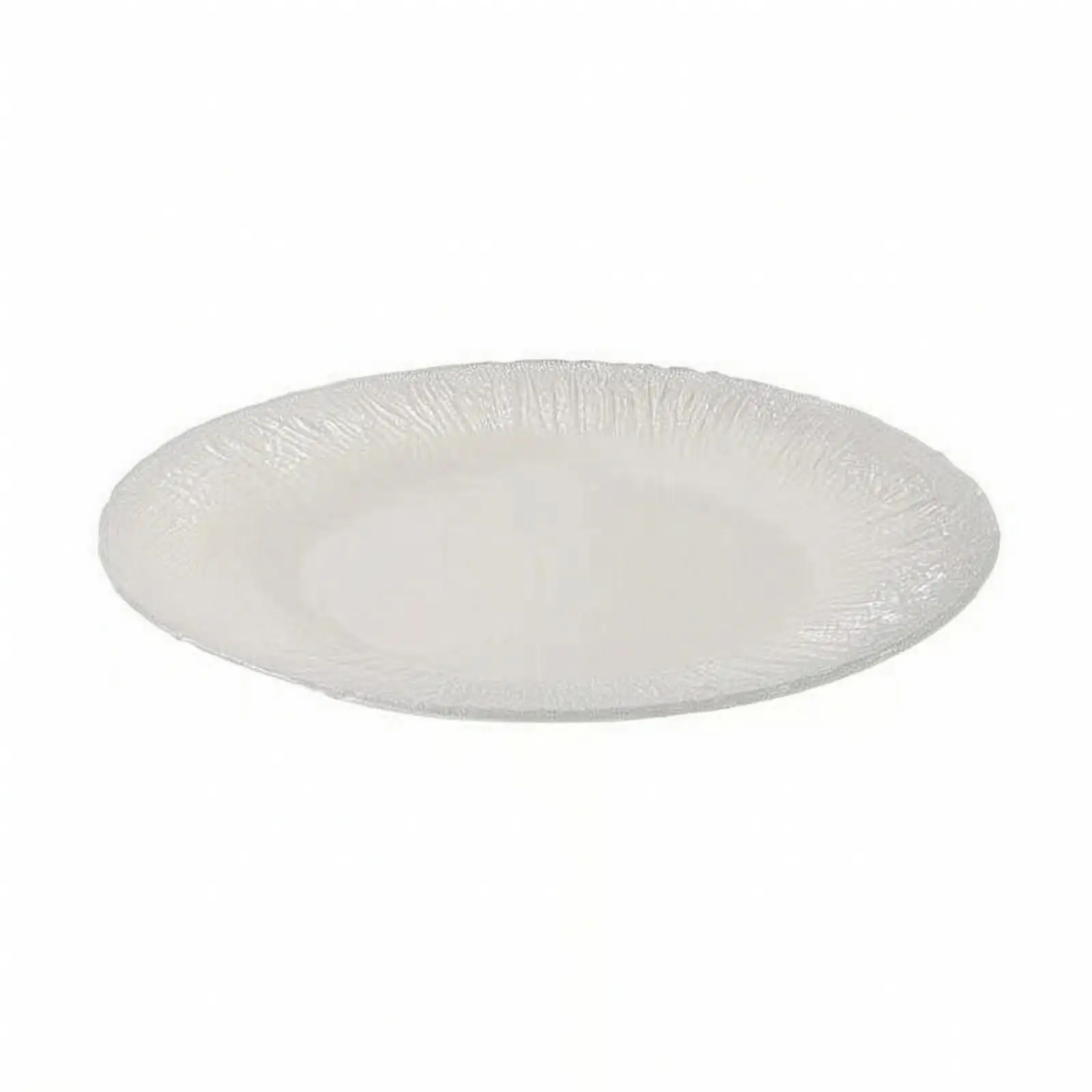 Shallow Glass Plate Luminous Food Platter Modern for Dining Table, Decorators