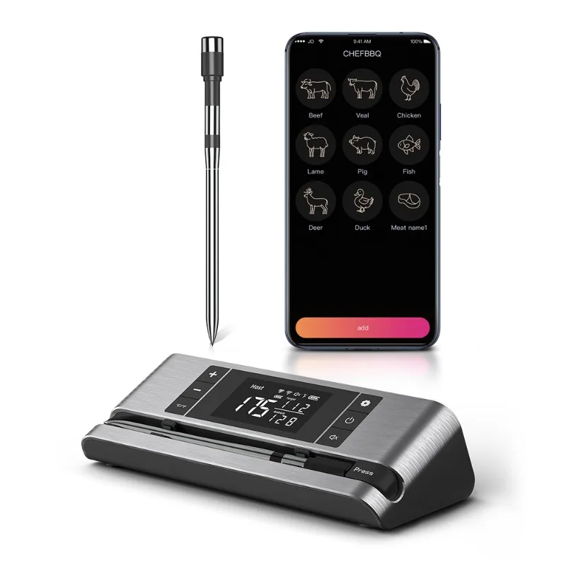 

Wireless BBQ Thermometer with APP Kitchen Oven Digital BBQ Thermometer