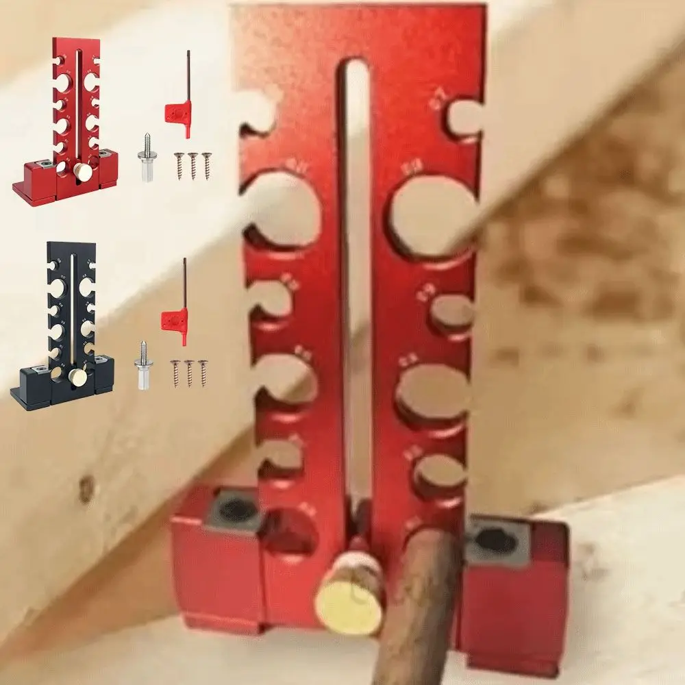 

Adjustable Size Range Electric Drill Jig Enhanced Accuracy Design Knob Type Dowel Maker Double-Edged Cut 7-18mm Adjustable Dowel