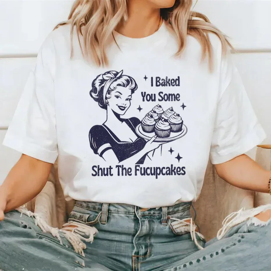 Shut The Fucupcakes SVG PNG, Trendy Vintage Retro Housewife Funny Sarcastic Adult Humor Sublimation Design T-Shirt Mug Tote Png