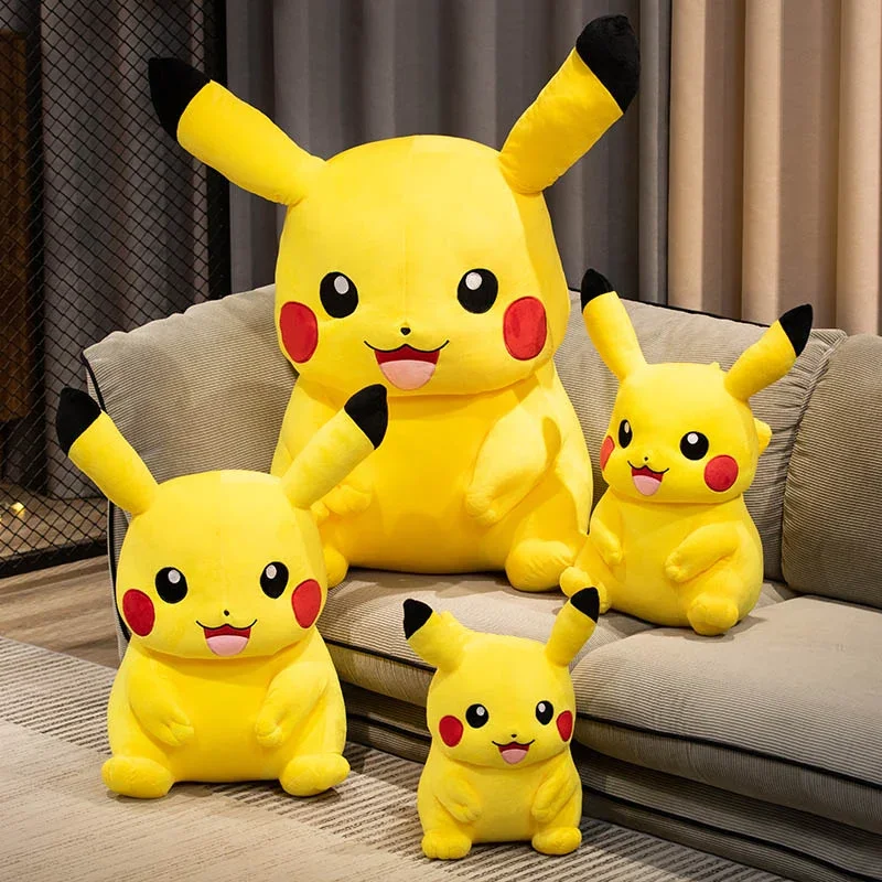 Big Size Pikachu Cuddly Pillow Lovely Stuffed Anime Back Cushion Home Decor Sofa Bed Japanese Style Pillow High Quality Gifts