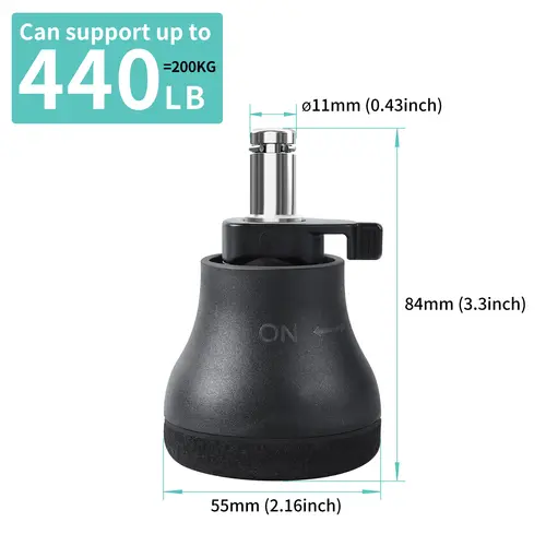 5PCS Office Chair Caster Swivel Wheels to Fixed Stationary Castors Replacement Bell Glides Furniture Chair Feet Wheel Stopper - Image 3