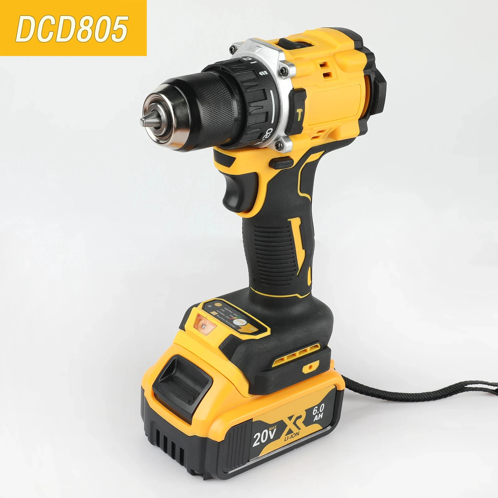 DCD805 lithium battery 20V rechargeable brushless compact electric screwdriver hand drill Impact drill