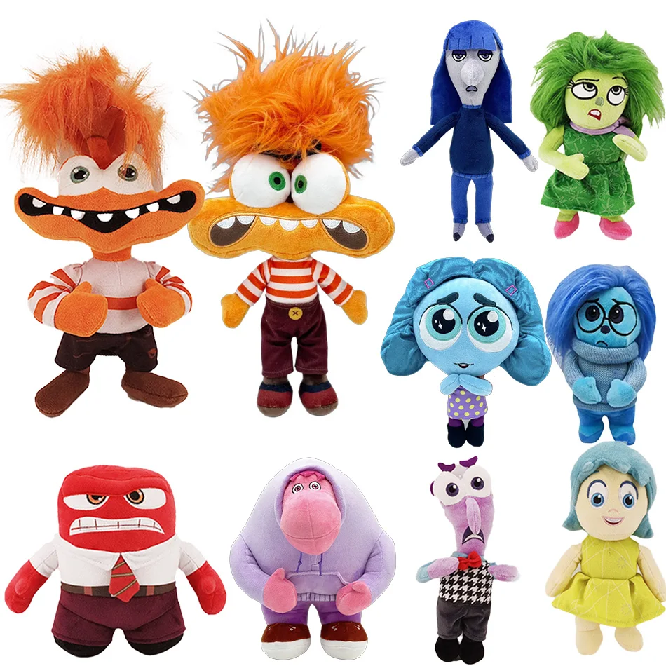 New 20-28Cm Disney Movie Inside Out Joy Sadness Anger Disgust Fear Riley Plush Toy Soft Stuffed Doll Gifts For Children