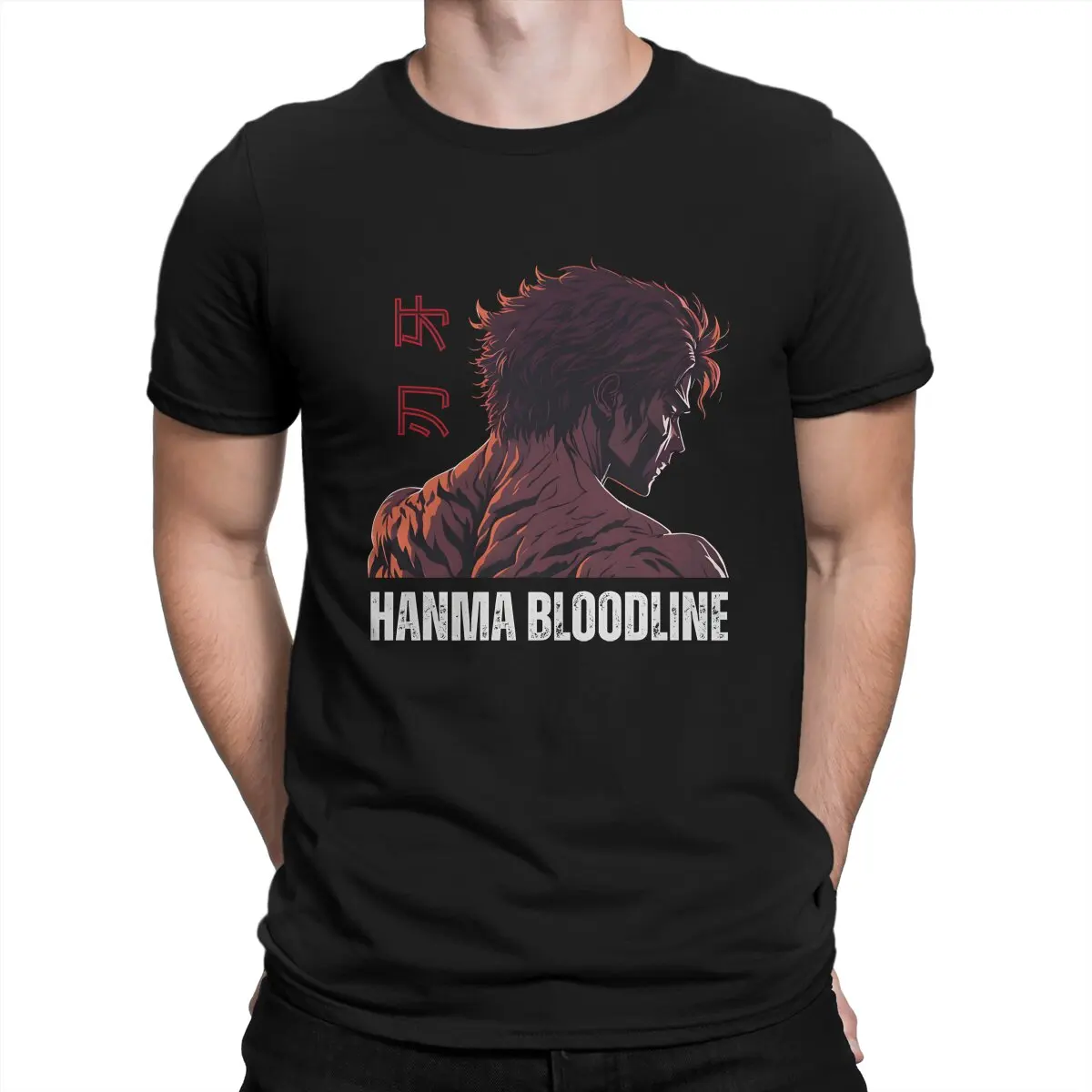 Men Bloodline T Shirts Baki Hanma Pure Cotton Tops Funny Short Sleeve Round Collar Tee Shirt Summer T-Shirt