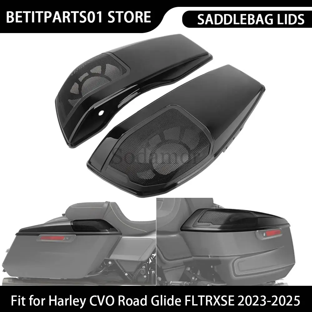 Motorcycle Saddlebag Lids With Sealing Strip and Rubber Gasket With Waterproof Lid Covers For Harley Davidson 2023-Later FLHXSE