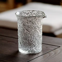 Japanese Style Propitious Cloud Texture Glass Fair Cup Heat Resistant Tea Pitcher Tea Divider Kung Fu Tea Set Teaware Accessorie