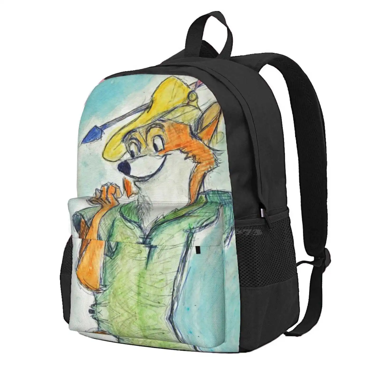 Cartoon Robin Hood Hot Sale Schoolbag Backpack Fashion Bags Robin Hood Fox Cartoon Film Kids Animals Children Fun Text