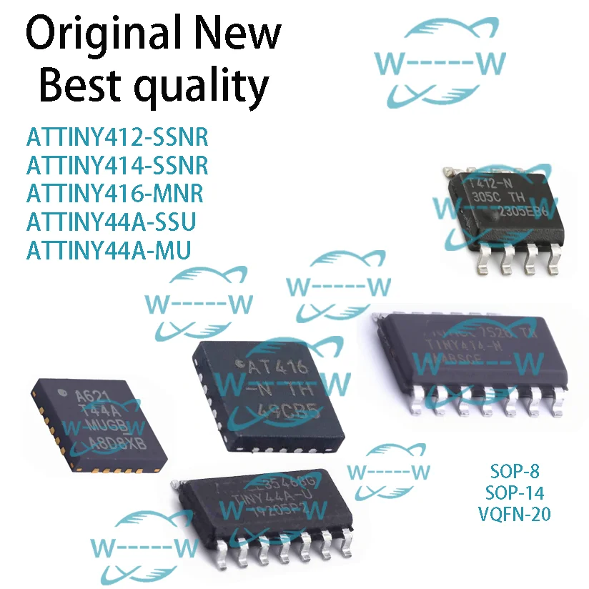 5-30) ATTINY412-SSNR ATTINY414-SSNR ATTINY416-MNR ATTINY44A-SSU ATTINY44A-MU T412-N TINY414-N AT416-N TINY44A-U T44A MCU IC