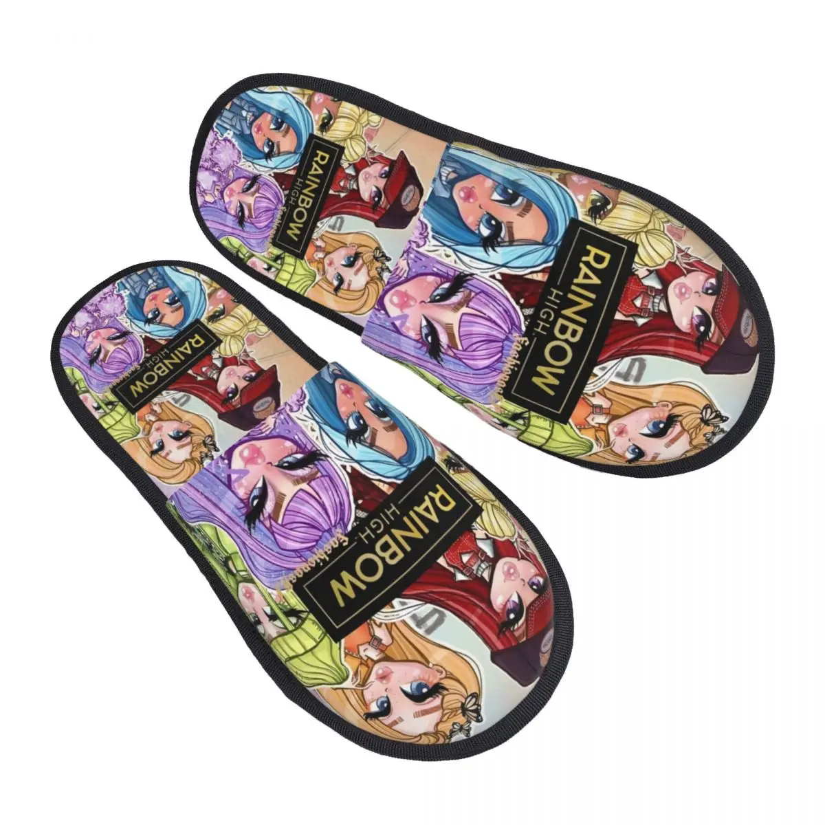 Custom Rainbow Highs  Anime House Slippers Cozy Warm Cartoon TV Lovely Fashion Doll Memory Foam Fluffy Slipper Indoor Shoes