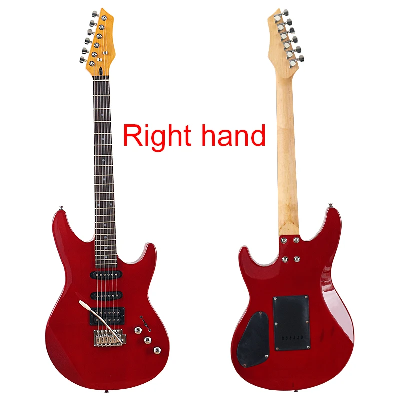 Stock 6 String 39 Inch Right Hand And Left Hand Electric Guitar Bassood Body 22 Frets Electric Guitar With Coated Problem