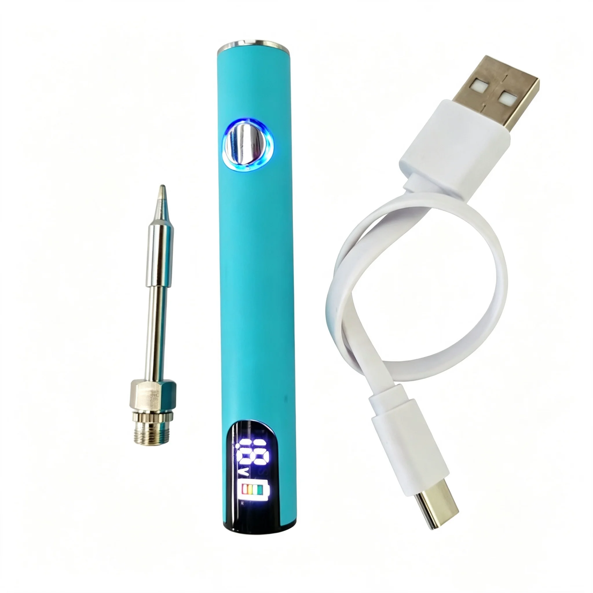 1pcs, Portable Soldering Iron, Mini Light Bulb, Hot Knife, 510 Thread Battery, Welding Tool , LED Display Voltage Switching
