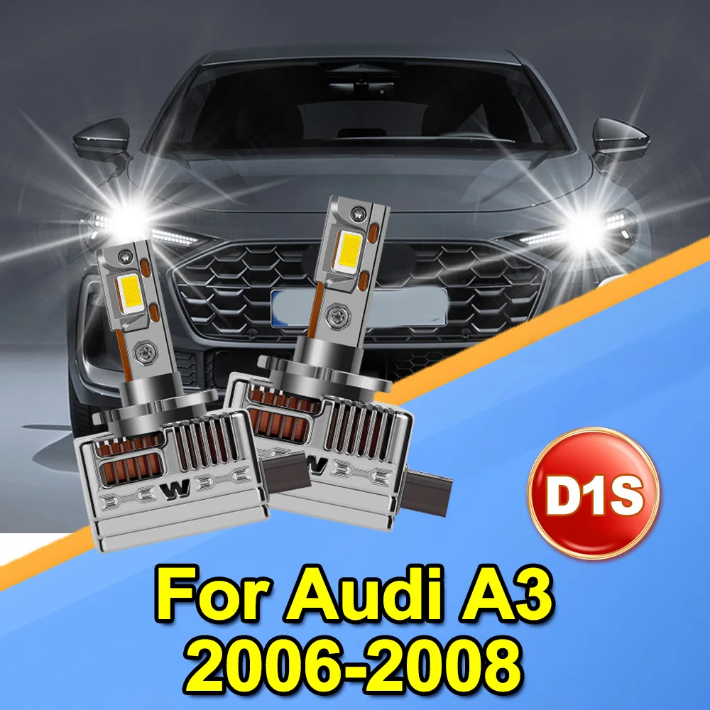

For Audi A3 2006-2008 2x D1S LED Headlight High Low Beam Bulbs 20000LM Car Lamp Auto Light Replacement Bulbs