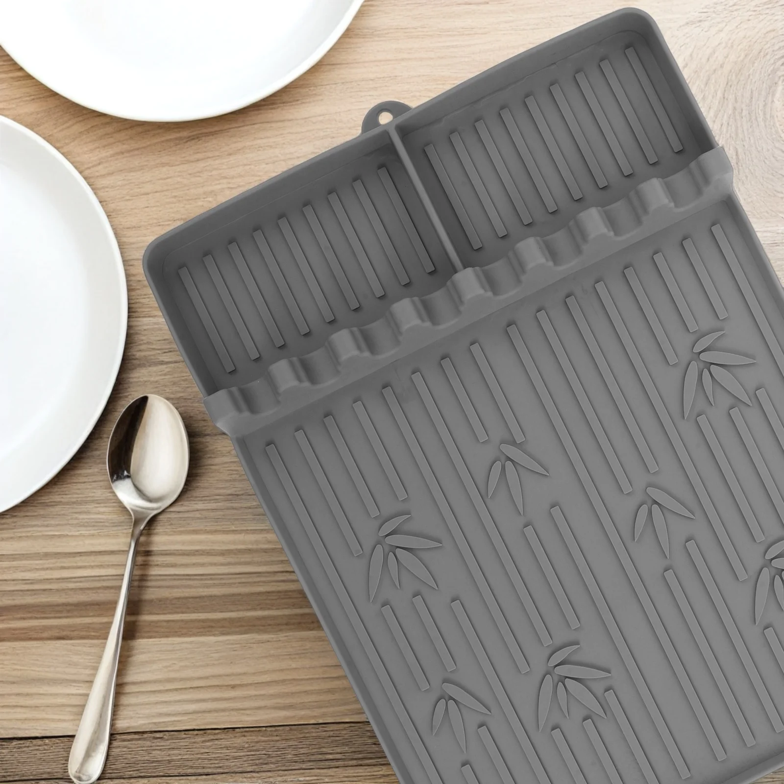 

Silicone BBQ Mat Outdoor Barbecue Griddle Tools Grill Side Shelf Cutlery Rack Pad