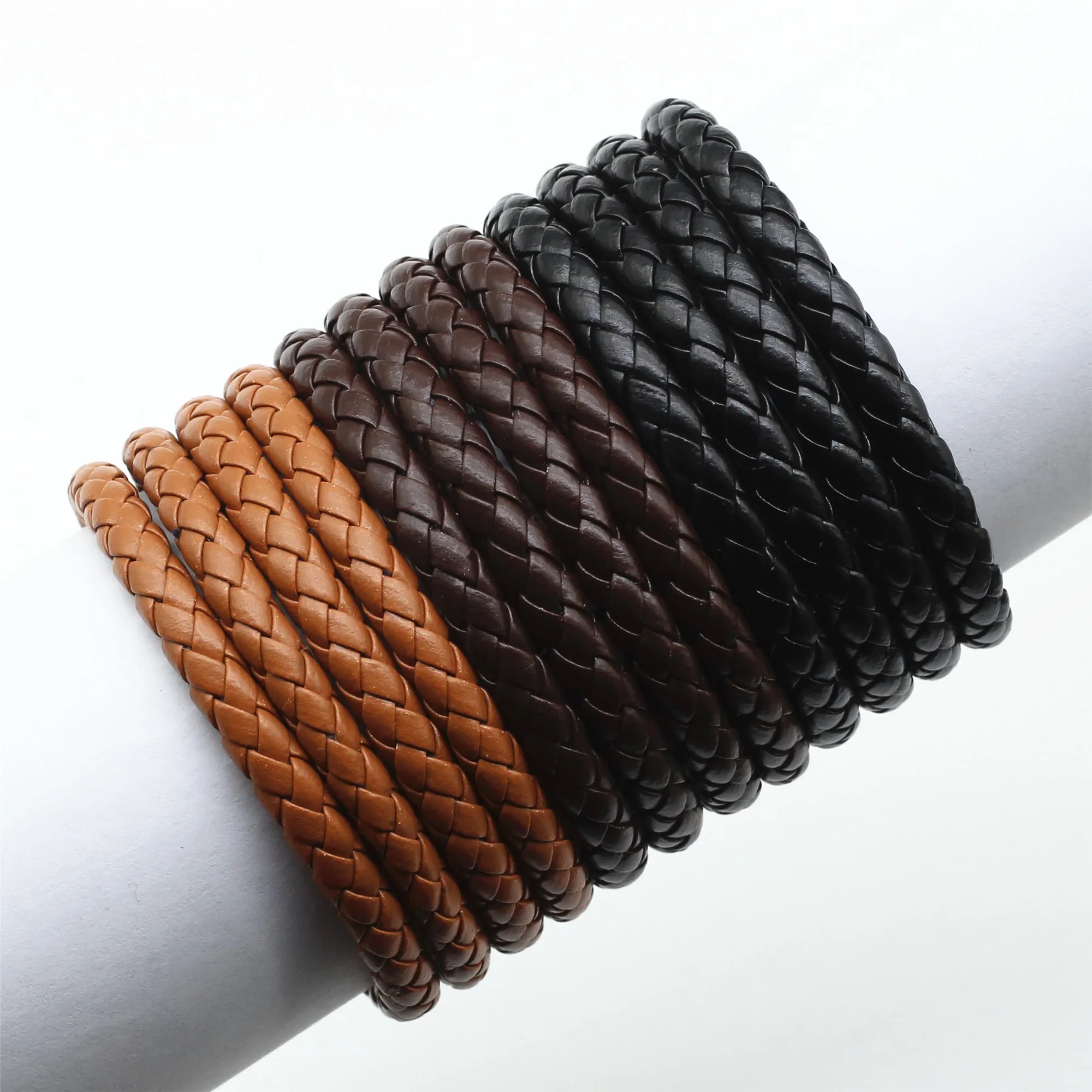 WestBull Khaki Brown PU Leather Braided Men Bracelets For Women Wristbands Bangle Male Homme Gift Jewelry