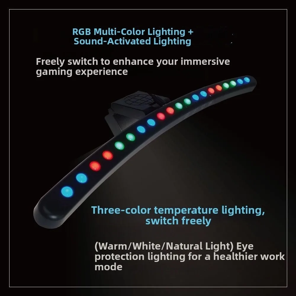 RGB Atmosphere Monitor Light Bar Touch Control Music Rhythm RGB LED Lighting Dimming Function LED Lighting Gaming Monitor Lights