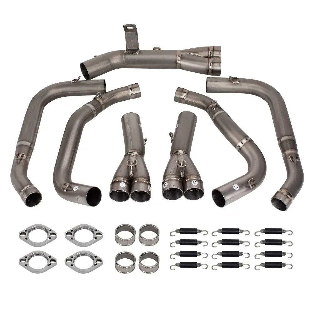 Motorcycle Exhaust Modify Kit Escape Full Titanium Front Link Pipe Fit Original Muffler Racing Line for Z900 2017-2019 3