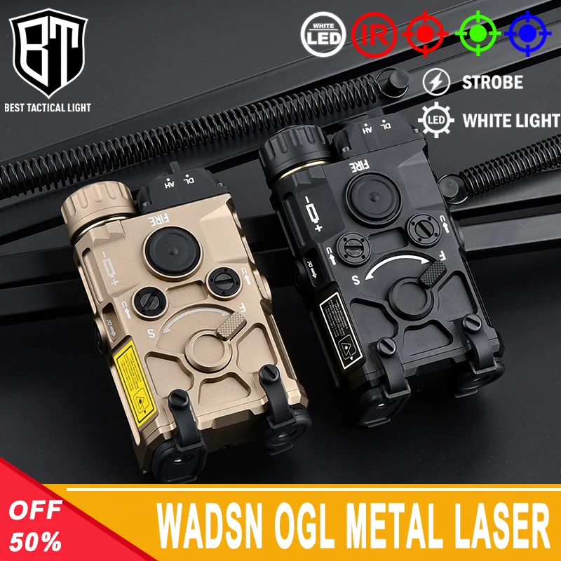 

Tactical OGL Metal Laser IR Red Green Blue Laser Indicator Hunting White LED Flash Scout Airsoft Parts For 20mm Picatinny Rail