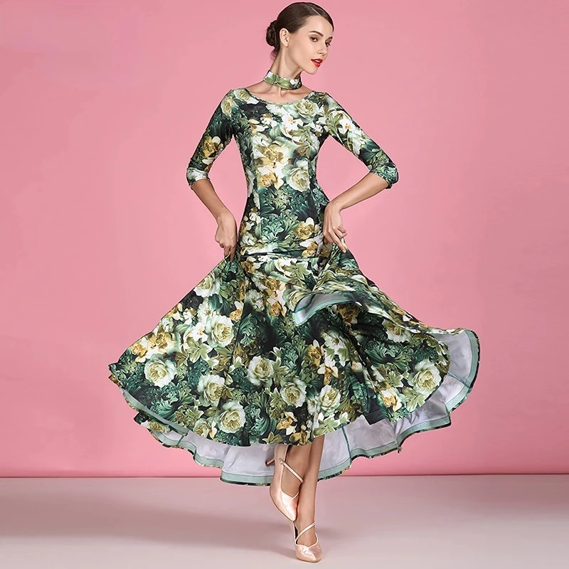 Ballroom Dance Dress Women Tango Waltz Foxtrot Dancing Clothes Female Competition Costume National Standard Modern Dance Dress