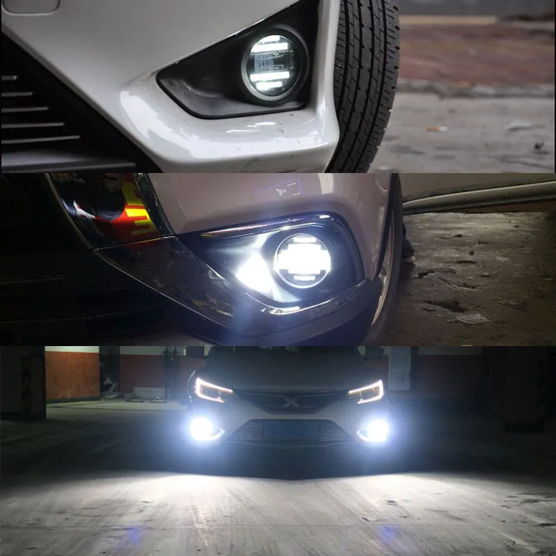 4 Inch White Yellow LED Lamp Fog Lights Headlights Car Lenses for Fiat Running Toyota Prado Range Rover Light For Vehicles Lamp