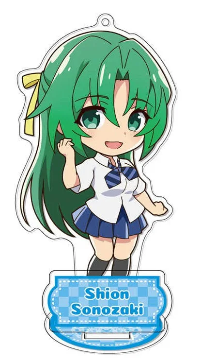 Charm Fans Gifts Higurashi When They Cry Double insertion Acrylic Stand HD Cute Figure Anime Toy Desktop Ornament About 10cm+6cm