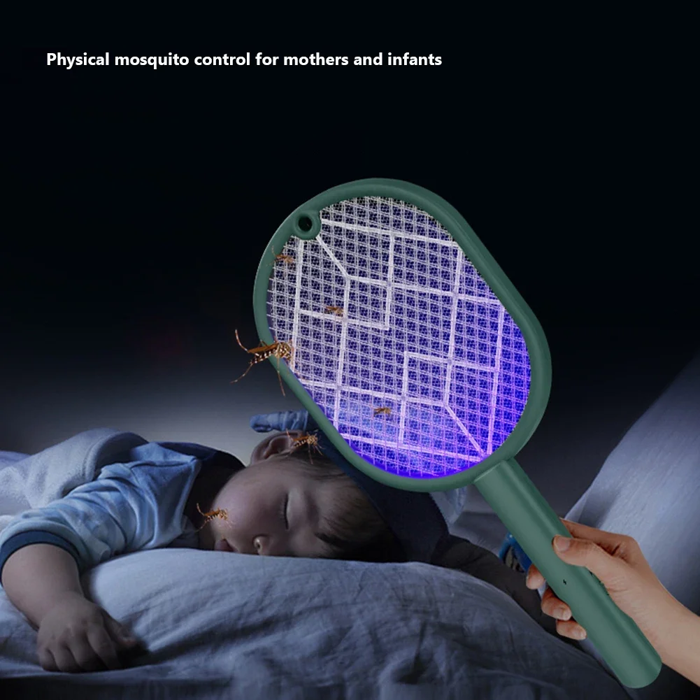 3000V Mosquito Swatter Insect Trap Racket Mosquito killer Repellent Summer Electric fly swatter Shocker UV Light USB Charging 모기