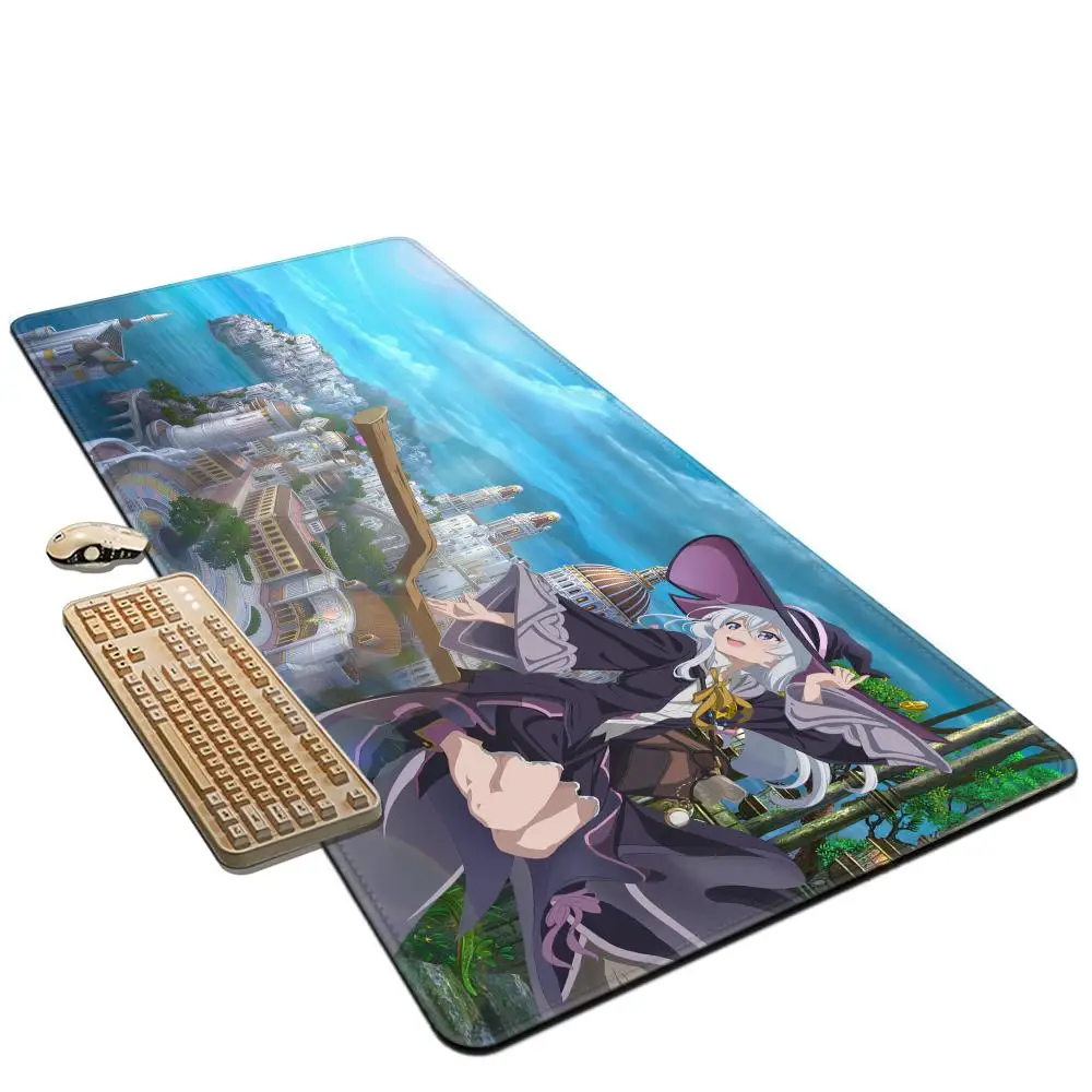 Wandering Witch The Journey Of Elaina Anime Mousepad Large Gaming Mouse Pad Lock Edge Thickened Computer Keyboard Table Desk Mat