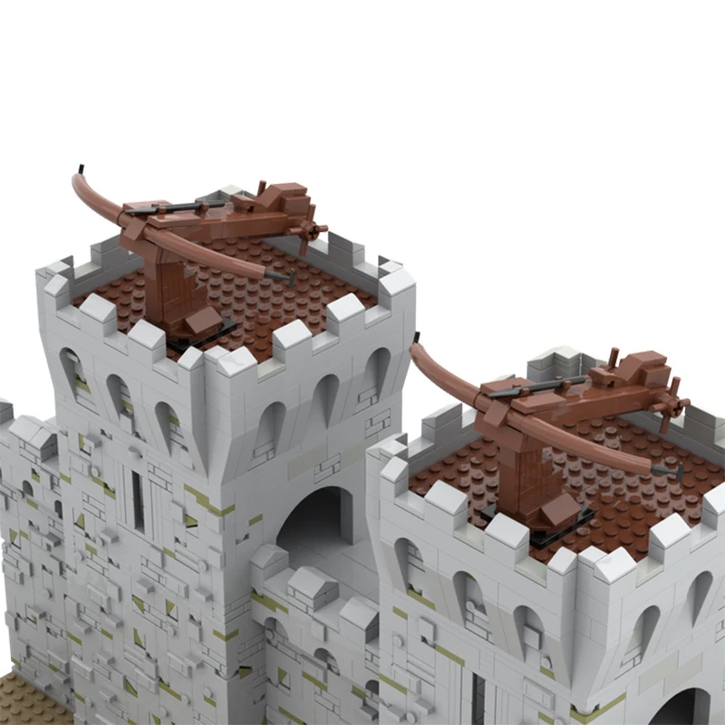 Famosa cidade defensiva paredes série medival portões moc blocos de construção montagem partícula modelo tijolos exibição crianças brinquedos presentes