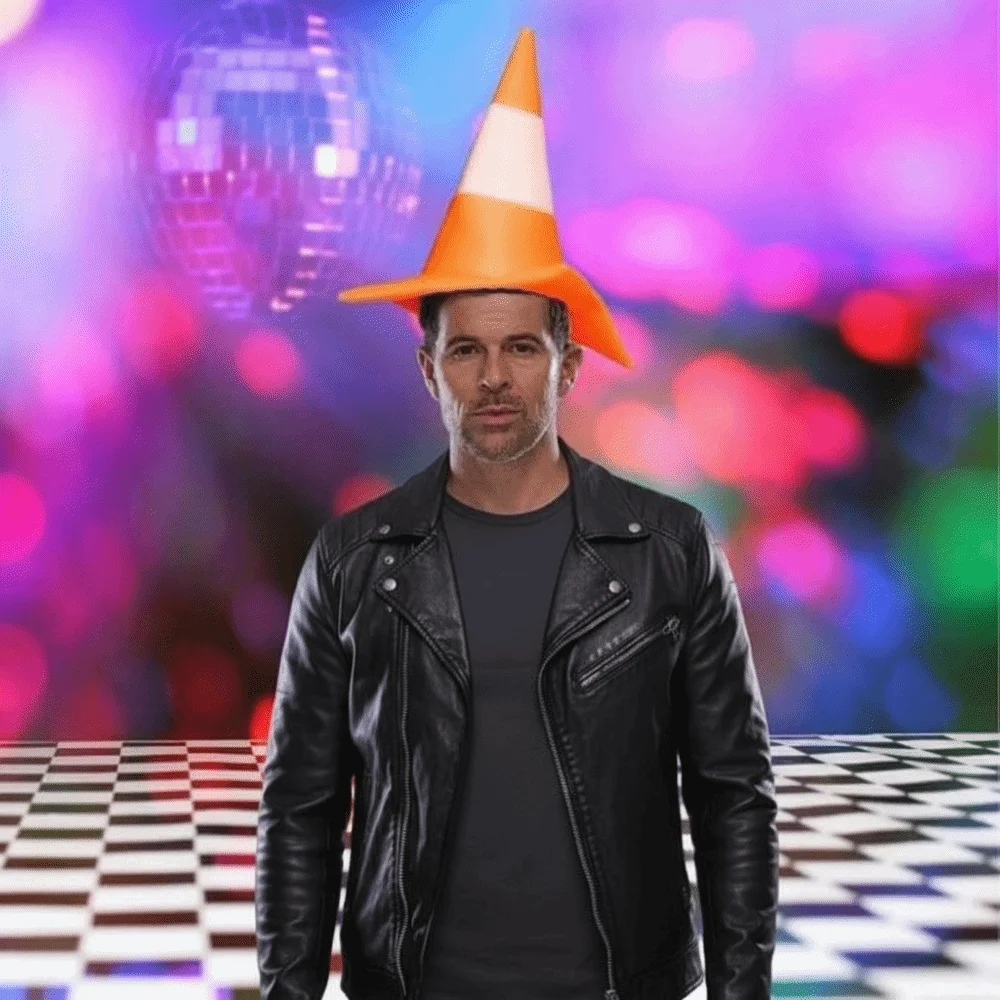 Funny Foldable Traffic Cone Hat All Age Masquerade Stage Hat Role Play Dress Up Party Headgear Party Gathering