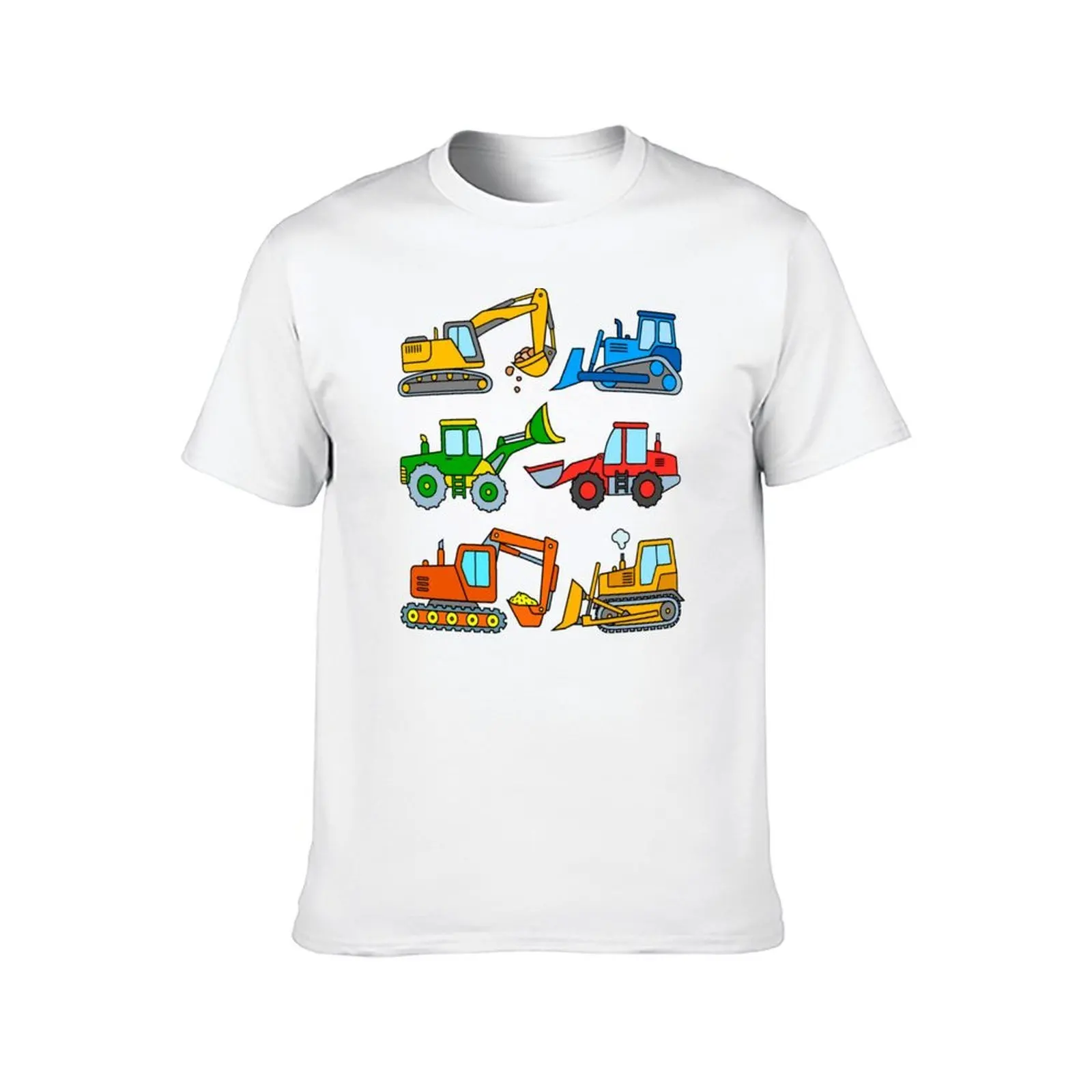 Bouwmachines en graafmachines T-shirt t-shirt op maat gemaakte t-shirts met prints T-shirt
