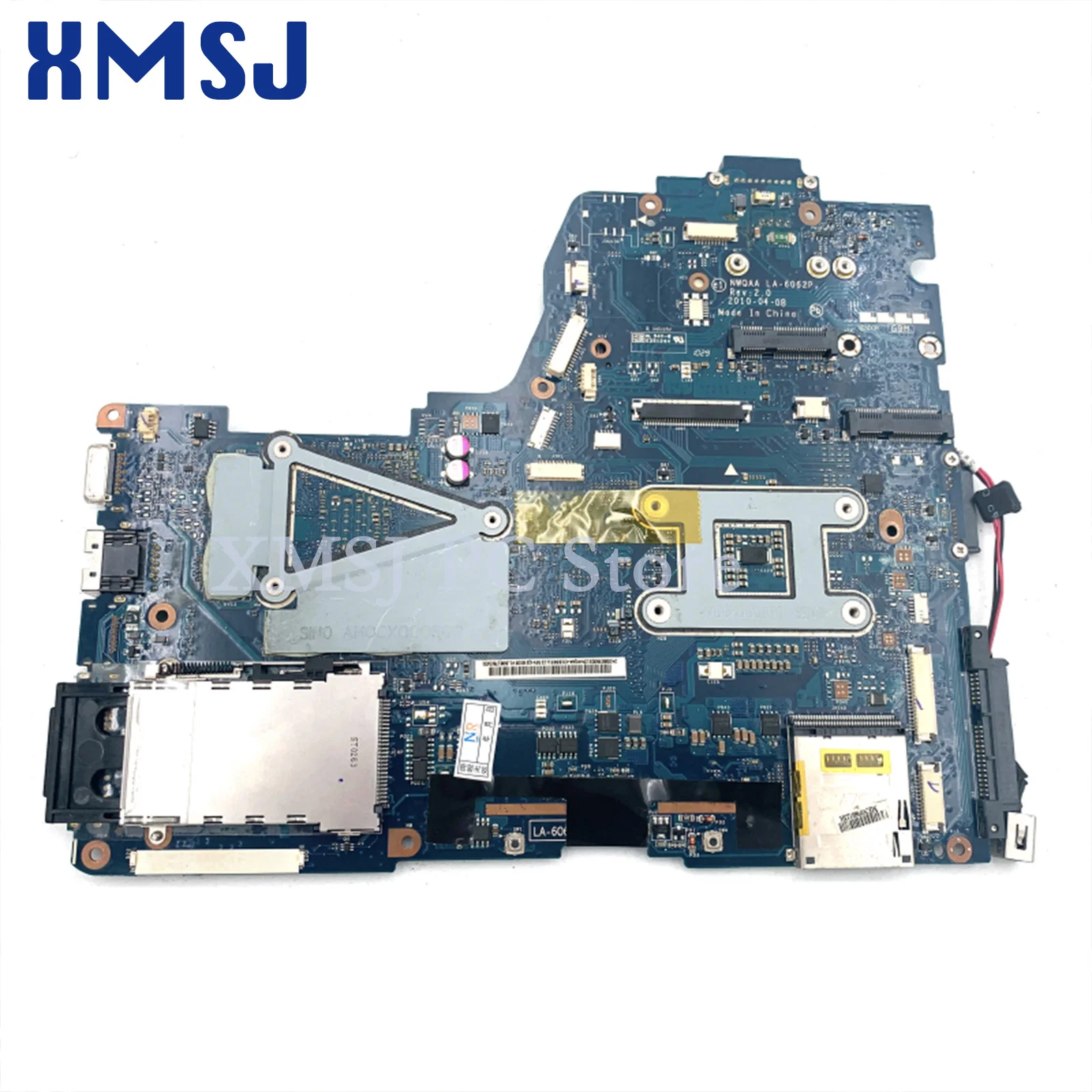 XMSJ For Toshiba Satellite A660 A665 NWQAA LA-6062P K000104400 Laptop Motherboard HM55 DDR3 GT330M Free CPU Main Board