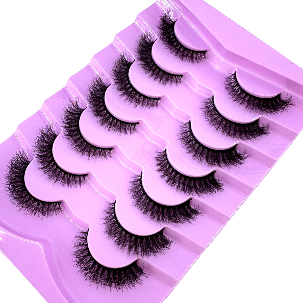 HBZGTLAD 7 ペアまつげメイクアップソフトふわふわ 3D フェイクミンクつけまつげナチュラル手作りボリュームミンクまつげメイクアップ偽まつげ