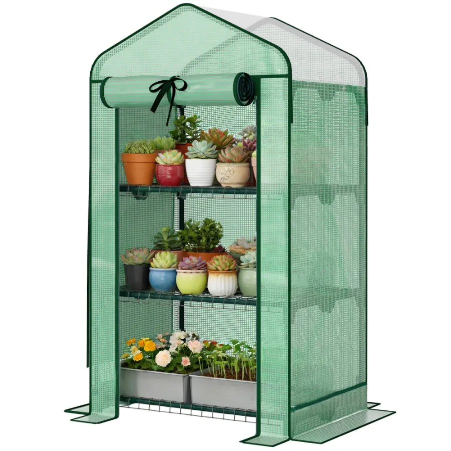 

Garden Bed with Mini Greenhouse