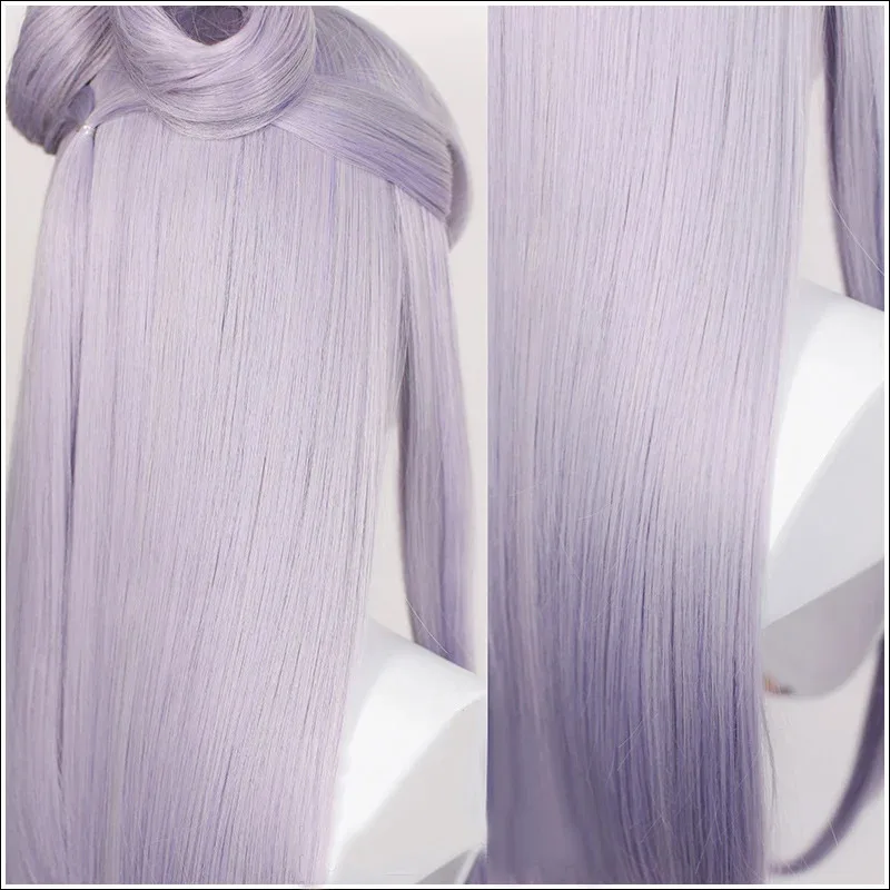 didi 2025 2025 hhhGame Baddest Evelynn LOL KDA Cosplay Long Purple Wigs with Buns Heat Resistant Synthetic Hair + Wig Cap