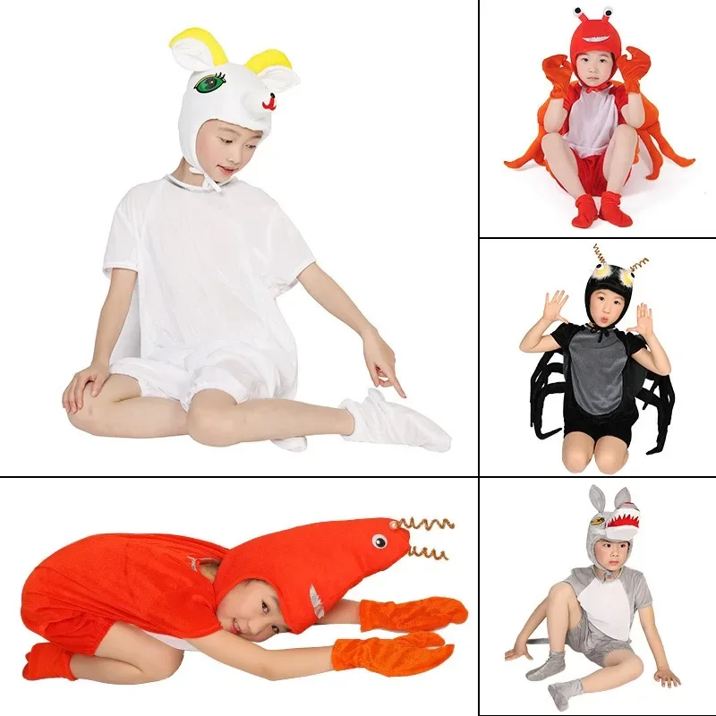 

Halloween Kids Animal Performance Costume Crab Dolphin Shrimp Pengium Costume Adult Cosplay Clothing Animal Costumes Jumpsuit