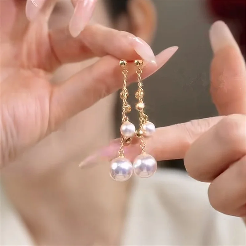 saptefamou-retro-chinese-dual-color-pearl-tassel-earrings-luxury-elegant-high-end-feeling-women's-fashion-jewelry-accessories
