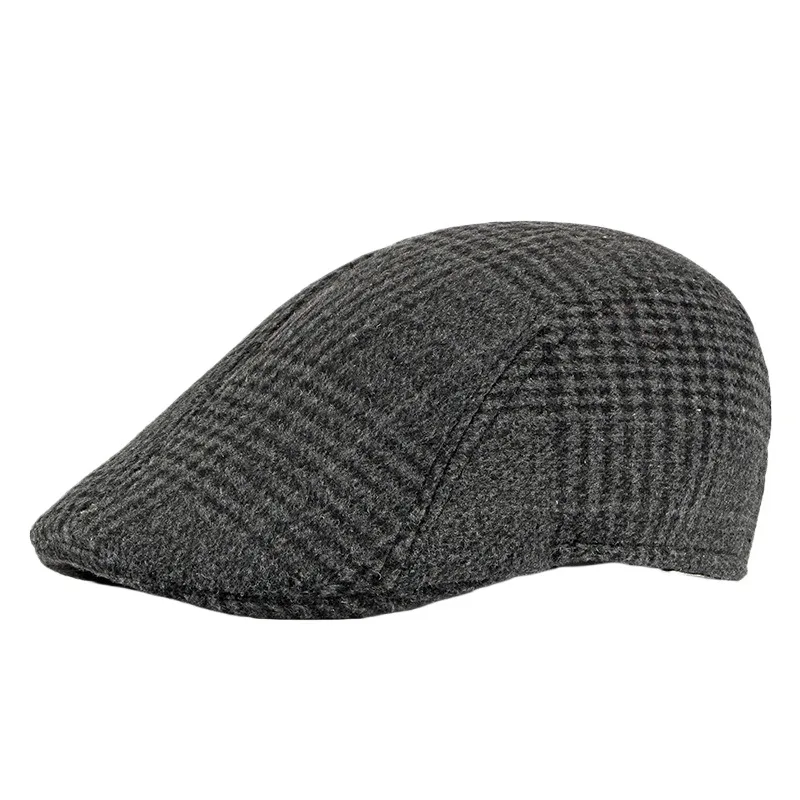 

Trade Autumn And Winter Thick Men's Peaked Cap Wholesale Classic Middle-aged And Elderly People's Caps British Retro Beret