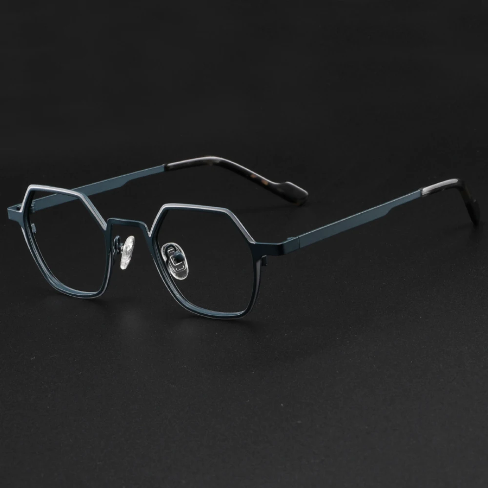 إطارات بصرية من التيتانيوم النقي نظارات قراءة للرجال تصميم العلامة التجارية الفاخرة للنساء نظارات طبية مخصصة #3