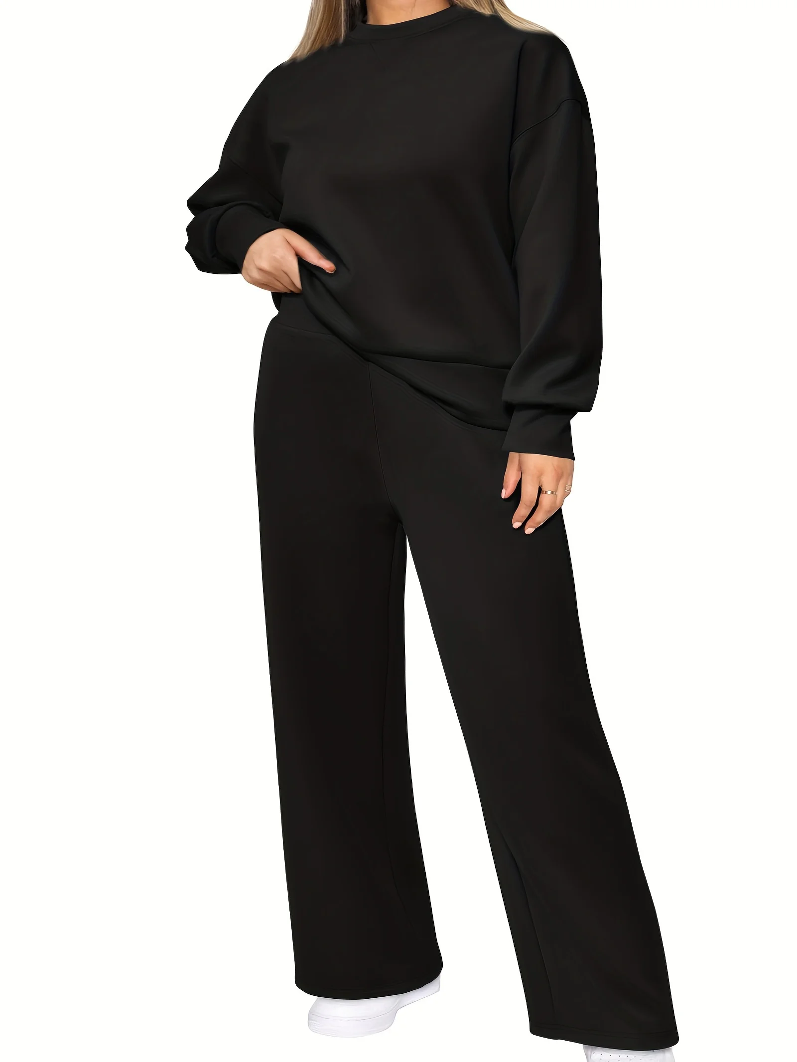 In autumn and winter 2024, popular women\'s plus-size casual commuting style straight pants with British fashion design.