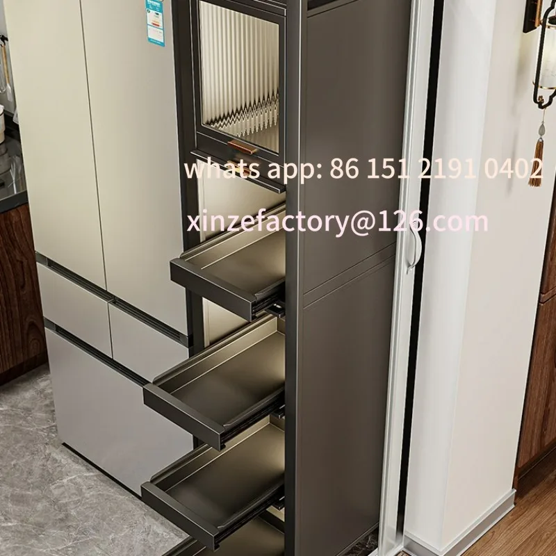 

Customizable Pullable Narrow Slot Storage Cabinet Kitchen Ultra Narrow Side Slot Storage Rack Multifunctional