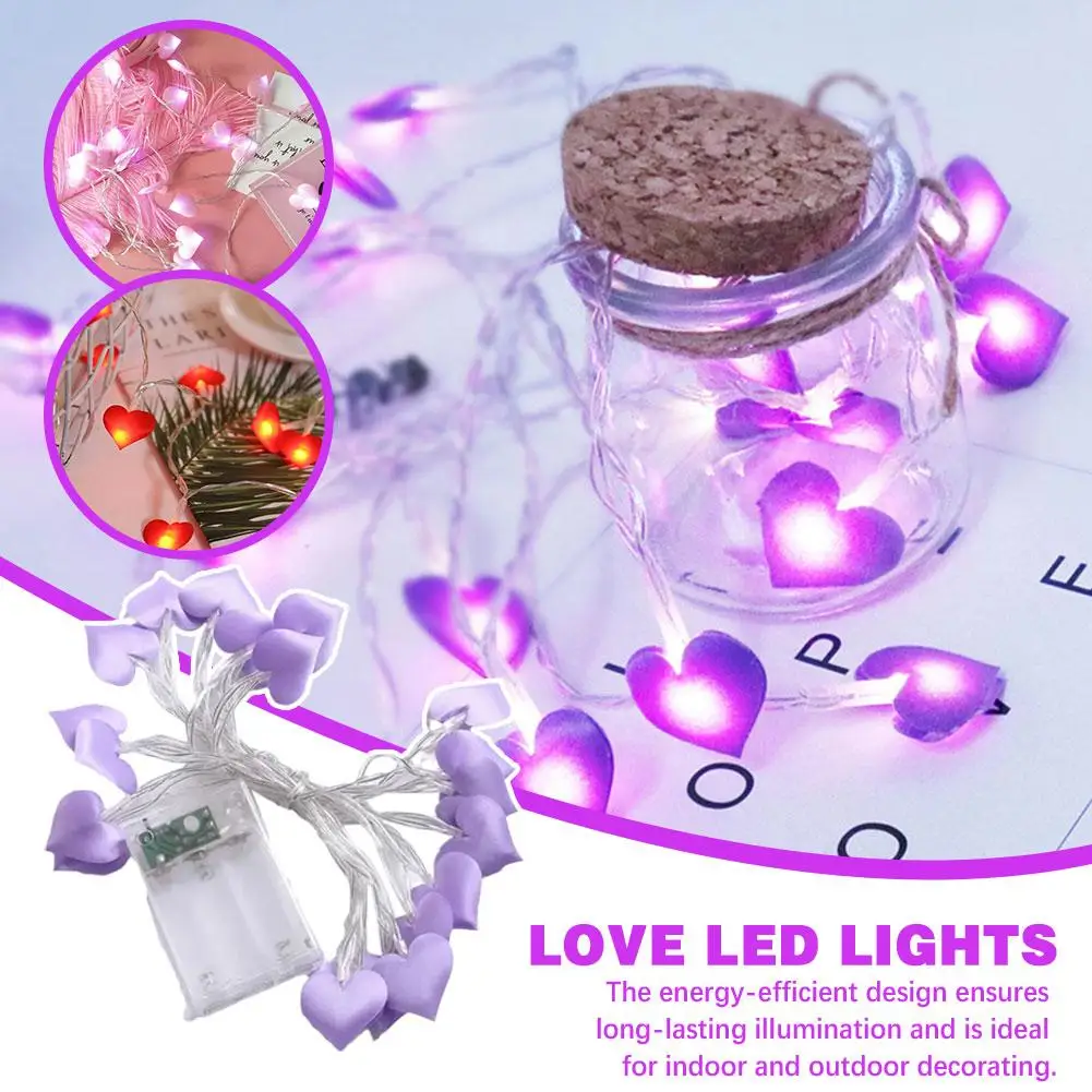 

LED Love String Lights Pink Purple Blue Christmas Wedding Birthday Tale Home Lights Garland Decoration Party Fairy L4O0