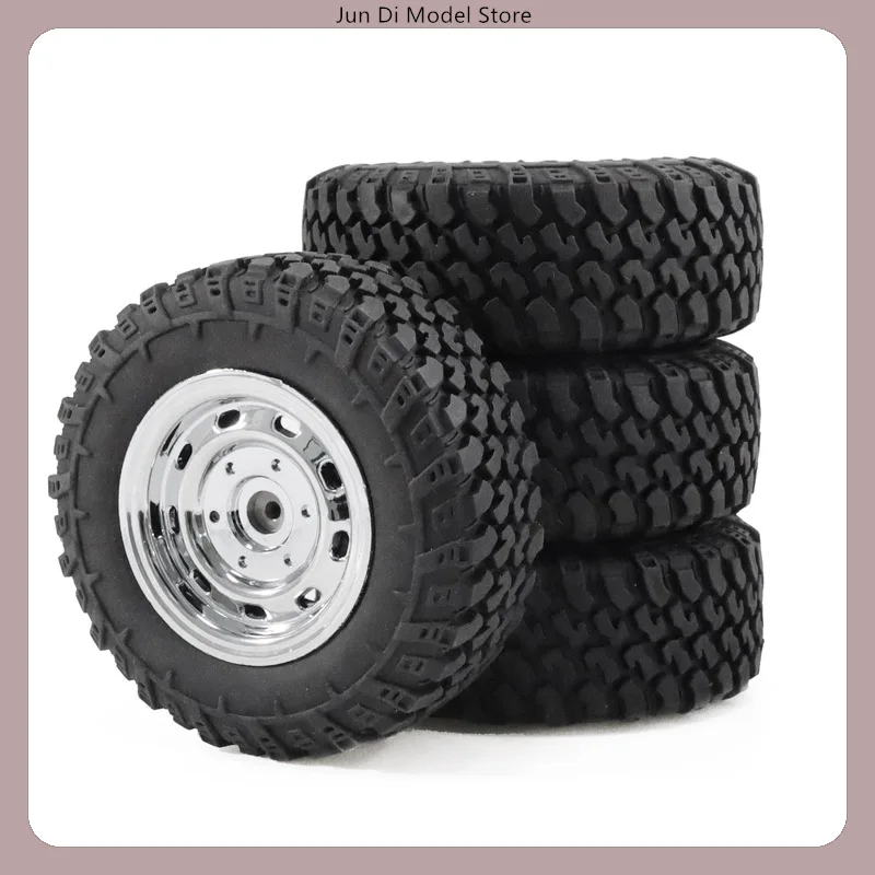 Mang Niu 99S Gen 2 Bright Silver Soft Beadlock Tires for MN99S/72/82/168 & Wanlong RC Mods