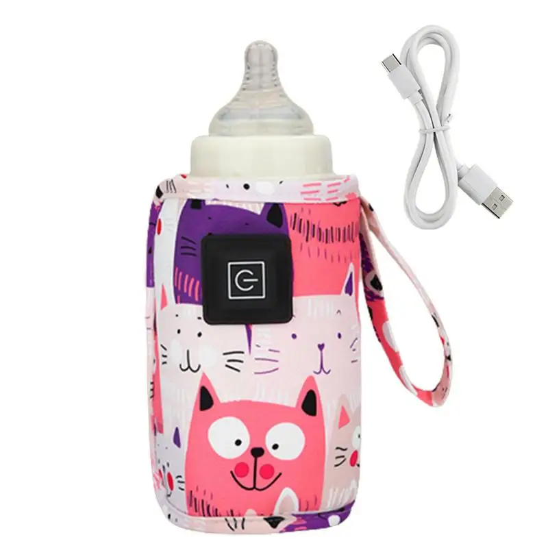 USB Baby Bottle Warmer Bag Three-speed Temperature Adjustable USB Travel Milk Heat Keeper Insulated Pouch Maintain Temperature